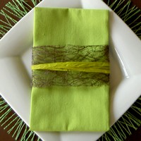serviette de table vert anis.